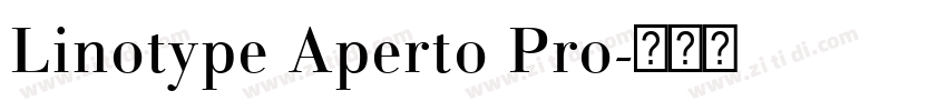 Linotype Aperto Pro字体转换